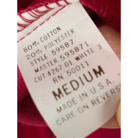 VTG 70s David Brown x Saks Fifth Avenue Red Maxi House Dress Medium Velour USA R - Picture 9 of 14